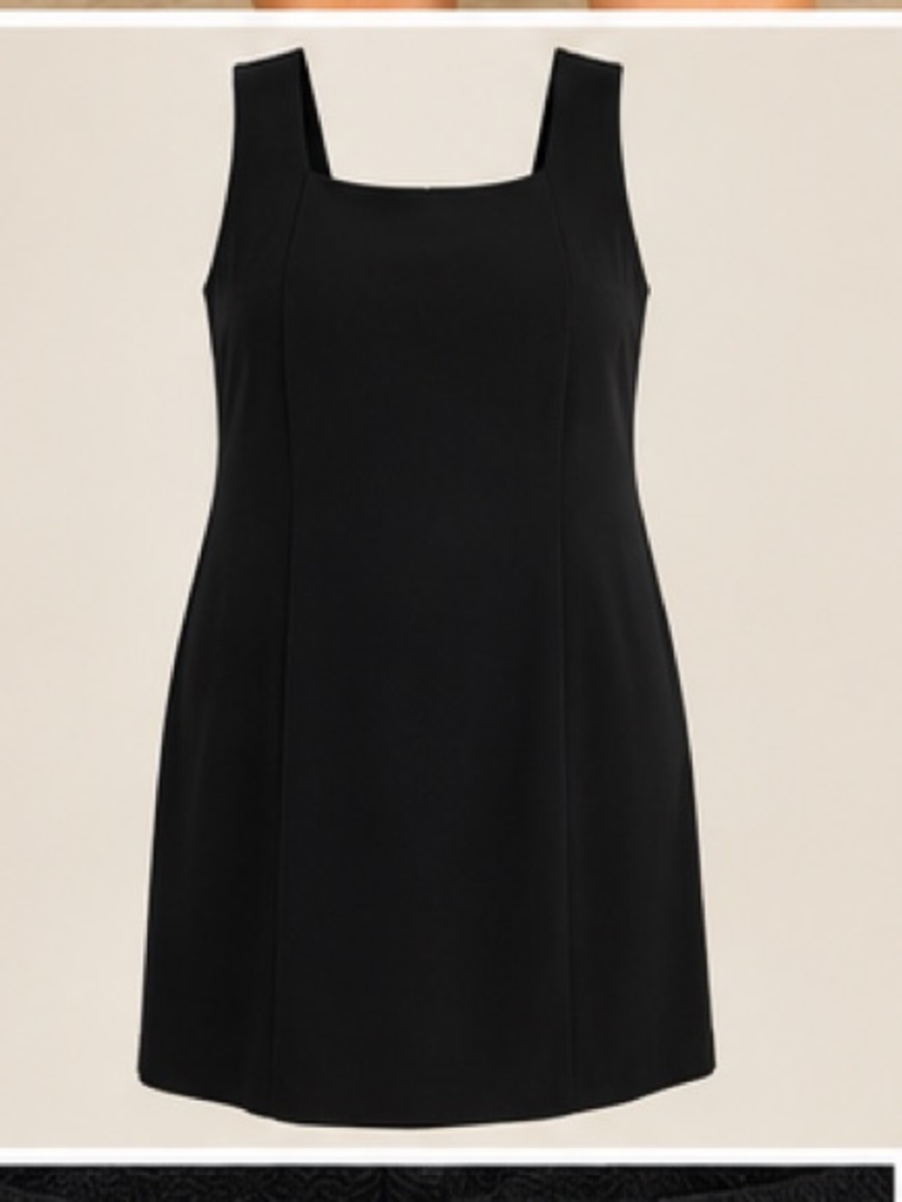Jones New York Black Draped Sleeveless Midi Dress — Size 16
